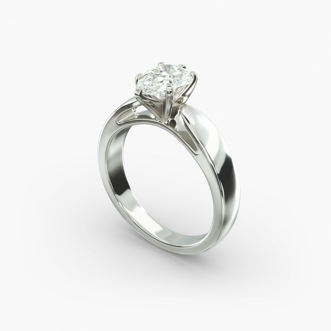 Pear Shaped Lab-Grown Diamond Engagement Ring | 0.50–5.00 Carat | IGI Certified | Yellow, White & Rose Gold