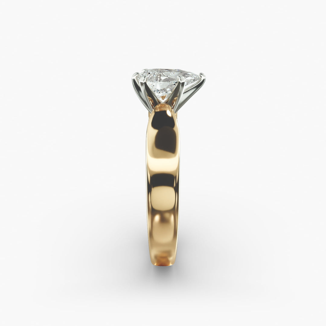 Pear Shaped Lab-Grown Diamond Engagement Ring | 0.50–5.00 Carat | IGI Certified | Yellow, White & Rose Gold