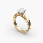 Load image into Gallery viewer, Pear Shaped Lab-Grown Diamond Engagement Ring | 0.50–5.00 Carat | IGI Certified | Yellow, White &amp; Rose Gold
