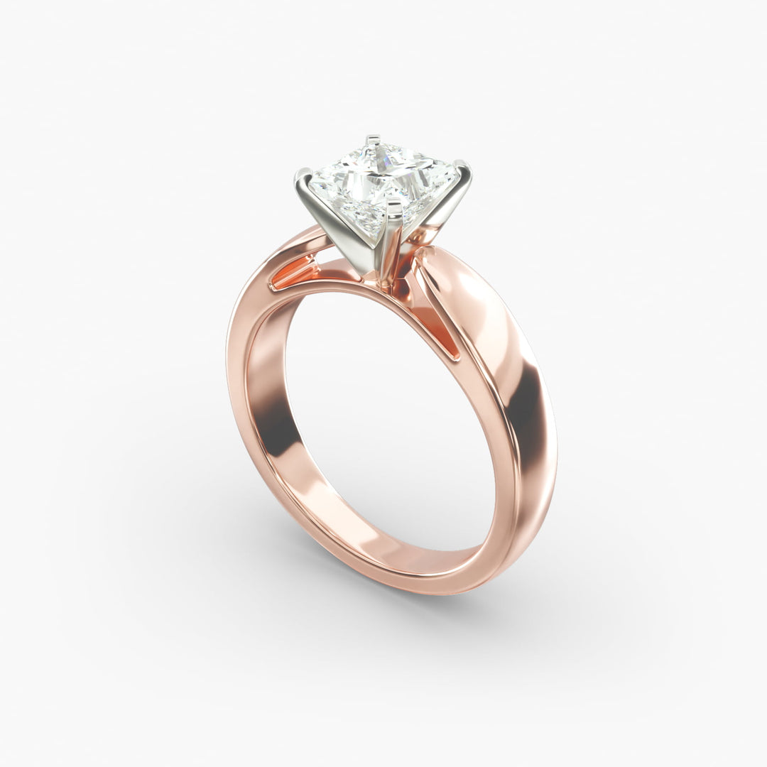 Princess Cut Bold Style Lab-Grown Diamond Ring | 0.50–5.00 Carat | IGI Certified | Yellow, White, Rose Gold