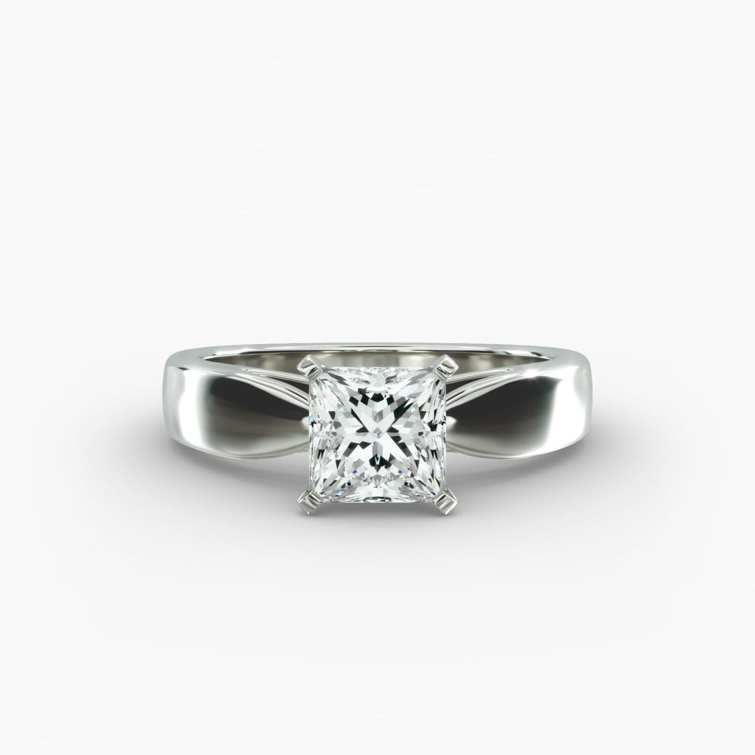 Princess Cut Bold Style Lab-Grown Diamond Ring | 0.50–5.00 Carat | IGI Certified | Yellow, White, Rose Gold