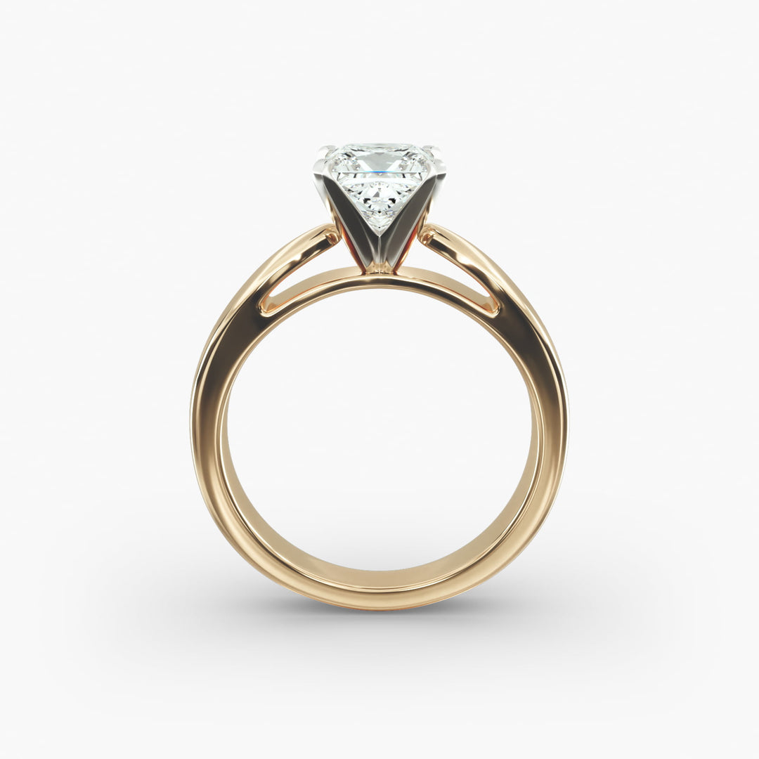 Princess Cut Bold Style Lab-Grown Diamond Ring | 0.50–5.00 Carat | IGI Certified | Yellow, White, Rose Gold