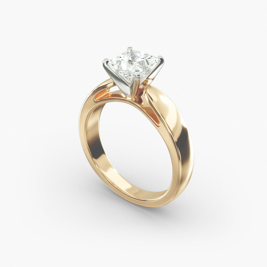 Princess Cut Bold Style Lab-Grown Diamond Ring | 0.50–5.00 Carat | IGI Certified | Yellow, White, Rose Gold