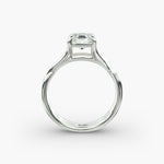 Load image into Gallery viewer, Cushion Lab-Grown Diamond Ring – Twisted Band Holding Design | IGI Certified | 10K/14K/18K Gold
