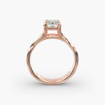 Load image into Gallery viewer, Emerald Lab-Grown Diamond Twisted Double Band Ring – Designer Style | IGI Certified | 10K/14K/18K Gold
