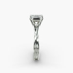 Load image into Gallery viewer, Emerald Lab-Grown Diamond Twisted Double Band Ring – Designer Style | IGI Certified | 10K/14K/18K Gold
