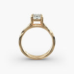 Load image into Gallery viewer, Emerald Lab-Grown Diamond Twisted Double Band Ring – Designer Style | IGI Certified | 10K/14K/18K Gold
