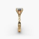 Load image into Gallery viewer, Emerald Lab-Grown Diamond Twisted Double Band Ring – Designer Style | IGI Certified | 10K/14K/18K Gold
