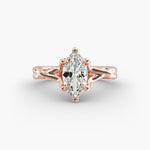 Load image into Gallery viewer, Marquise Lab-Grown Diamond Double Band Ring – Modern Designer Style | IGI Certified | 10K/14K/18K Gold
