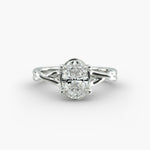 Load image into Gallery viewer, Oval Lab-Grown Diamond Twisted Double Band Ring – Designer Style | IGI Certified | 10K/14K/18K Gold

