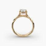 Load image into Gallery viewer, Oval Lab-Grown Diamond Twisted Double Band Ring – Designer Style | IGI Certified | 10K/14K/18K Gold
