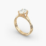 Load image into Gallery viewer, Oval Lab-Grown Diamond Twisted Double Band Ring – Designer Style | IGI Certified | 10K/14K/18K Gold
