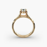 Load image into Gallery viewer, Pear Lab-Grown Diamond Twisted Double Band Ring – Designer Style | IGI Certified | 10K/14K/18K Gold
