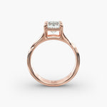 Load image into Gallery viewer, Princess Lab-Grown Diamond Twisted Ring – Modern Designer Band | IGI Certified | 10K/14K/18K Gold
