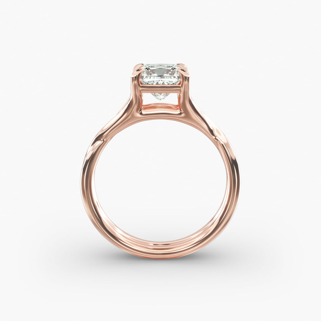 Princess Lab-Grown Diamond Twisted Ring – Modern Designer Band | IGI Certified | 10K/14K/18K Gold