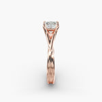 Load image into Gallery viewer, Princess Lab-Grown Diamond Twisted Ring – Modern Designer Band | IGI Certified | 10K/14K/18K Gold
