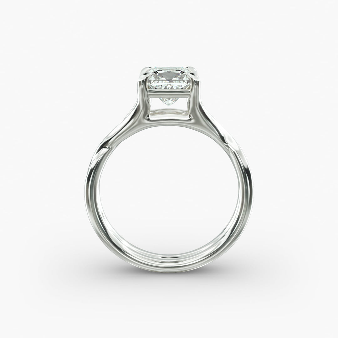 Princess Lab-Grown Diamond Twisted Ring – Modern Designer Band | IGI Certified | 10K/14K/18K Gold