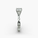 Load image into Gallery viewer, Princess Lab-Grown Diamond Twisted Ring – Modern Designer Band | IGI Certified | 10K/14K/18K Gold
