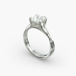 Load image into Gallery viewer, Princess Lab-Grown Diamond Twisted Ring – Modern Designer Band | IGI Certified | 10K/14K/18K Gold
