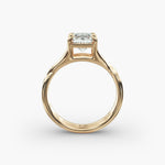 Load image into Gallery viewer, Princess Lab-Grown Diamond Twisted Ring – Modern Designer Band | IGI Certified | 10K/14K/18K Gold
