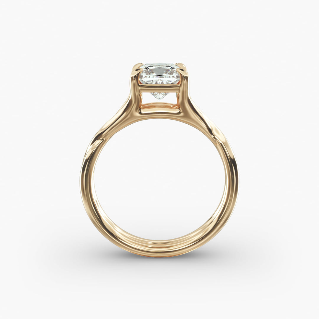 Princess Lab-Grown Diamond Twisted Ring – Modern Designer Band | IGI Certified | 10K/14K/18K Gold