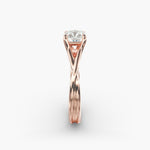 Load image into Gallery viewer, Radiant Lab-Grown Diamond Ring – Twisted Dual-Band Design | IGI Certified | 10K/14K/18K Gold
