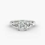 Load image into Gallery viewer, Radiant Lab-Grown Diamond Ring – Twisted Dual-Band Design | IGI Certified | 10K/14K/18K Gold

