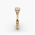 Load image into Gallery viewer, Radiant Lab-Grown Diamond Ring – Twisted Dual-Band Design | IGI Certified | 10K/14K/18K Gold
