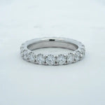 Load image into Gallery viewer, 3.01 CTW Round Lab-Grown Diamond Full Eternity Wedding Band Ring in 14K White Gold – IGI Certified

