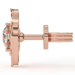 Load image into Gallery viewer, Cross-Style Round Lab Grown Diamond Earrings 0.94 CTW in 10K 14K 18K White Yellow Rose Gold
