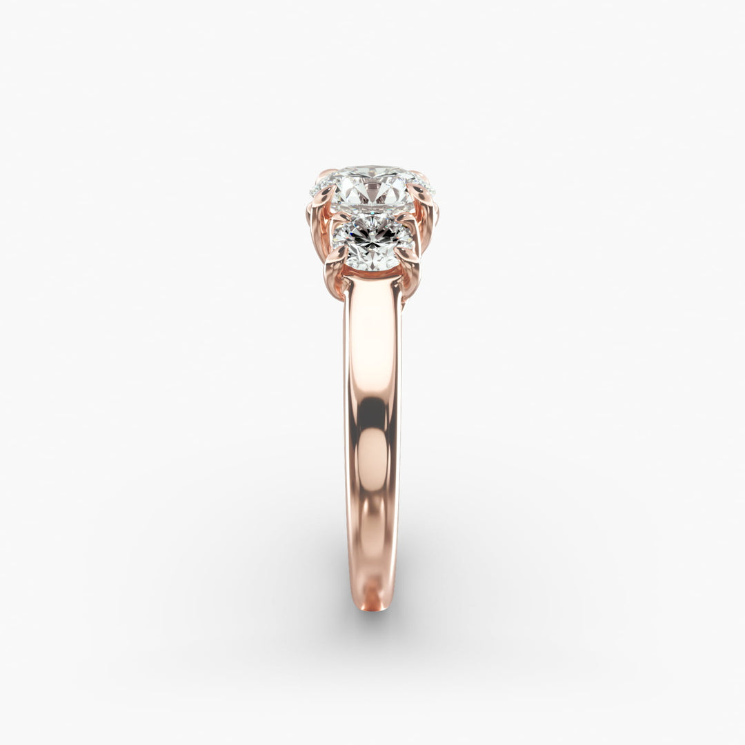 10K Gold Round Brilliant Cut Solitaire Diamond Engagement Ring
