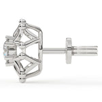 Load image into Gallery viewer, V-Style Round Lab Grown Diamond Earrings with Joint 0.66 CTW in 10K 14K 18K White Yellow Rose Gold
