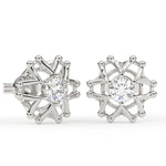 Load image into Gallery viewer, V-Style Round Lab Grown Diamond Earrings with Joint 0.66 CTW in 10K 14K 18K White Yellow Rose Gold
