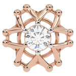 Load image into Gallery viewer, V-Style Round Lab Grown Diamond Earrings with Joint 0.66 CTW in 10K 14K 18K White Yellow Rose Gold
