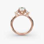 Load image into Gallery viewer, 14K Gold Three Stone Round Shaped Diamond Engagement Ring
