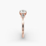 Load image into Gallery viewer, 14K Gold Round With Marquise Shape Three Stone Ring
