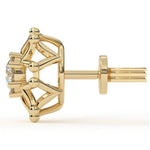 Load image into Gallery viewer, V-Style Round Lab Grown Diamond Earrings with Joint 0.66 CTW in 10K 14K 18K White Yellow Rose Gold
