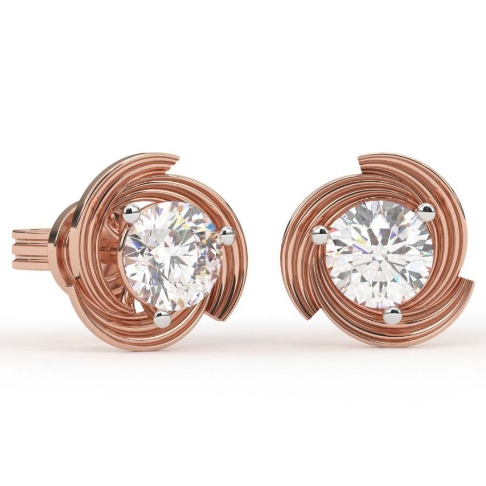 Round Lab Grown Diamond Circle Earrings 0.94 CTW – 10K 14K 18K White Yellow Rose Gold, IGI Certified