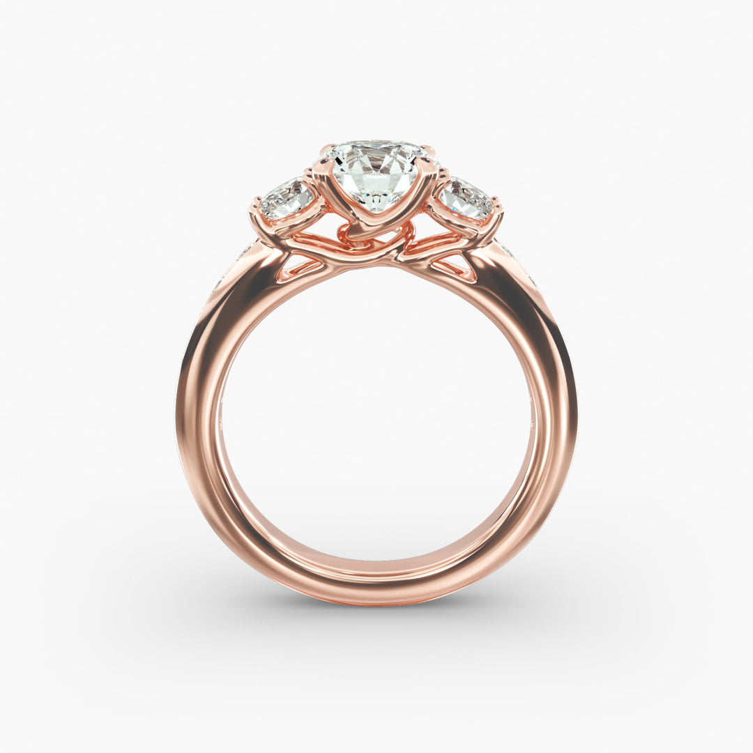 10k Gold Classic Round Cut Solitaire Diamond Engagement Ring