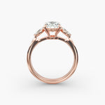 Load image into Gallery viewer, 14K Gold Round With Marquise Shape Three Stone Ring
