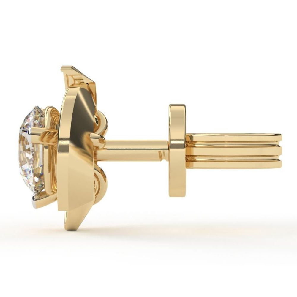 Round Lab Grown Diamond Circle Earrings 0.94 CTW – 10K 14K 18K White Yellow Rose Gold, IGI Certified