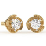 Load image into Gallery viewer, Round Lab Grown Diamond Circle Earrings 0.94 CTW – 10K 14K 18K White Yellow Rose Gold, IGI Certified
