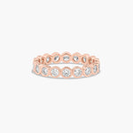 Load image into Gallery viewer, 1.14 CT Round Diamond Bezel Set Eternity Band in Gold | 19 Stone Wedding Ring
