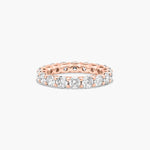 Load image into Gallery viewer, 3.19 CT Round Diamond Eternity Band | Low Dome Basket Ring with 18 Stones
