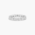 Load image into Gallery viewer, 3.19 CT Round Diamond Eternity Band | Low Dome Basket Ring with 18 Stones
