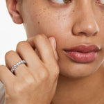 Load image into Gallery viewer, 3.19 CT Round Diamond Eternity Band | Low Dome Basket Ring with 18 Stones
