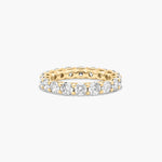 Load image into Gallery viewer, 3.19 CT Round Diamond Eternity Band | Low Dome Basket Ring with 18 Stones
