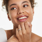 Load image into Gallery viewer, 3.19 CT Round Diamond Eternity Band | Low Dome Basket Ring with 18 Stones
