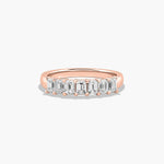 Load image into Gallery viewer, 1.00 CT Emerald Cut Diamond Anniversary Band in Gold | Seven Stone Ring
