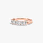Load image into Gallery viewer, 1.00 CT Emerald Cut Diamond Anniversary Band in Gold | Seven Stone Ring
